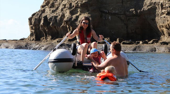 Sailing An Inflatable Boat With Kids