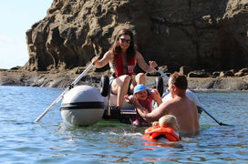 Sailing An Inflatable Boat With Kids