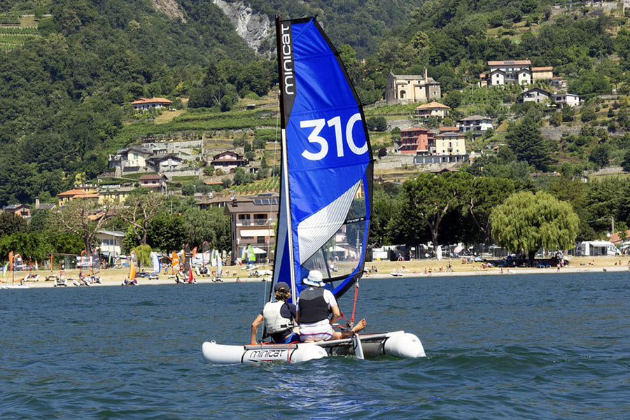 2017 MiniCat 310 with Blue Sails (old style) - Red Beard Sailing
