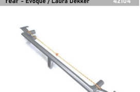 Rear Crossbar with Rudder Weldment Black - Red Beard Sailing